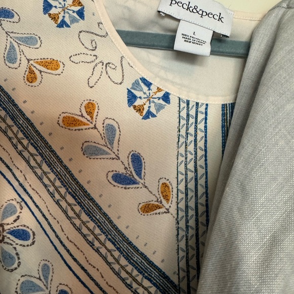 Sigrid Olsen linen jacket with matching wide leg pant.Includes blouse.Size large - Picture 8 of 16